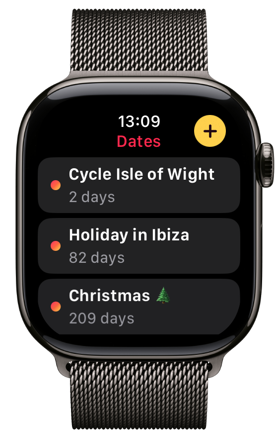 Watch That Date Apple Watch screenshot showing a complication